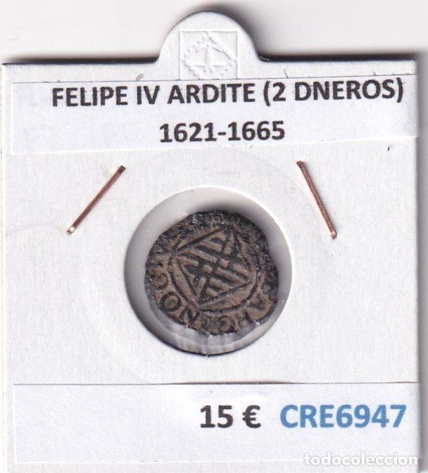 Monedas de Espa&ntilde;a: CRE6947 MONEDA ESPA&Ntilde;A FELIPE IV ARDITE (2 DNEROS) 1621-1665