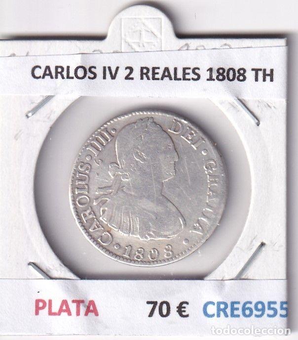 Monedas de Espa&ntilde;a: CRE6955 MONEDA ESPA&Ntilde;A CARLOS IV 2 REALES 1808 TH PLATA