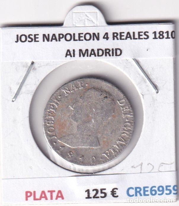 Monedas de Espa&ntilde;a: CRE6959 MONEDA ESPA&Ntilde;A JOSE I 4 REALES 1810 AI MADRID PLATA