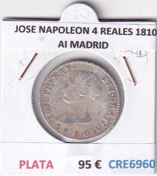 Monedas de Espa&ntilde;a: CRE6960 MONEDA ESPA&Ntilde;A JOSE I 4 REALES 1810 AI MADRID PLATA