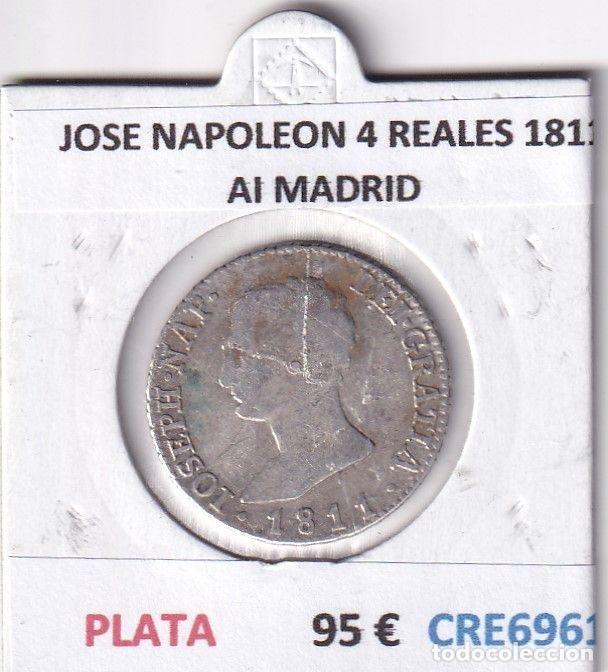 Monedas de Espa&ntilde;a: CRE6961 MONEDA ESPA&Ntilde;A JOSE I 4 REALES 1811 AI MADRID PLATA