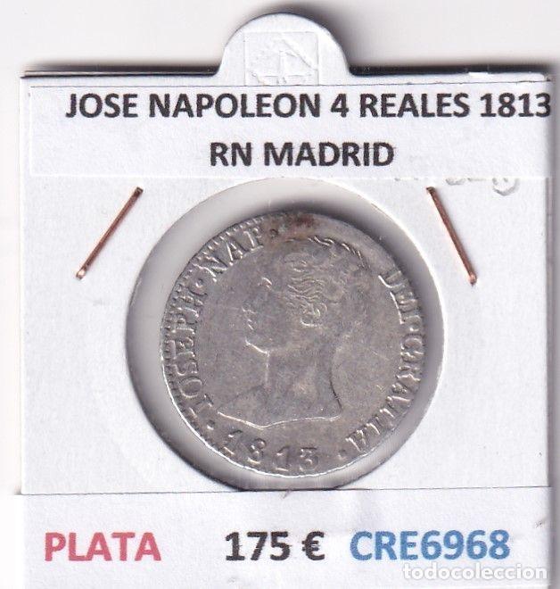 Monnaies d'Espagne: CRE6968 MONEDA ESPA&Ntilde;A JOSE I 4 REALES 1813 RN MADRID PLATA BO
