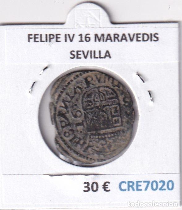 Monedas de Espa&ntilde;a: CRE7020 MONEDA ESPA&Ntilde;A FELIPE IV 16 MARAVEDIS SEVILLA