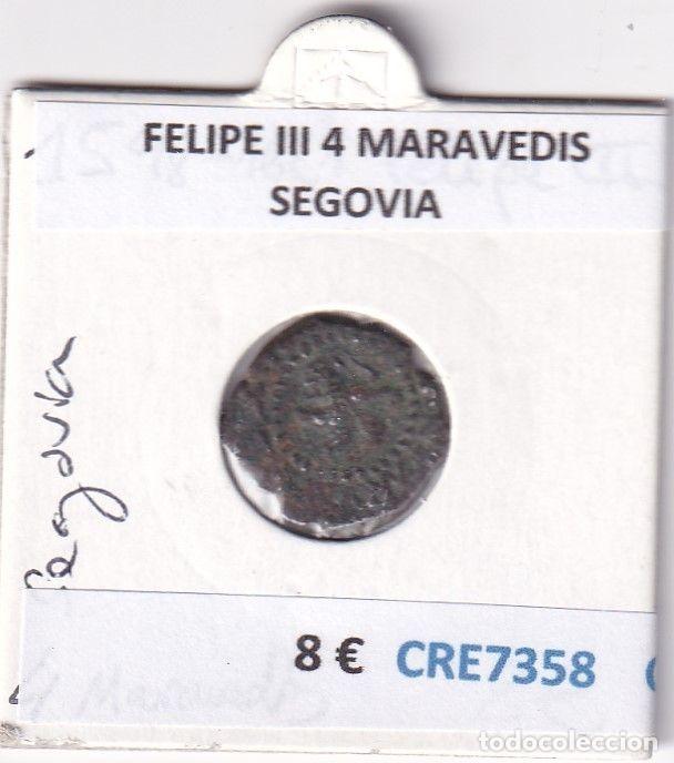 Monnaies d'Espagne: CRE7358 MONEDA ESPA&Ntilde;A FELIPE III 4 MARAVEDIS SEGOVIA