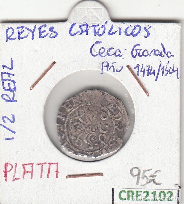 Monete da Spagna: CRE2102 MONEDA ESPA&Ntilde;A REYES CATOLICOS MEDIO REAL GRANADA PLATA MBC