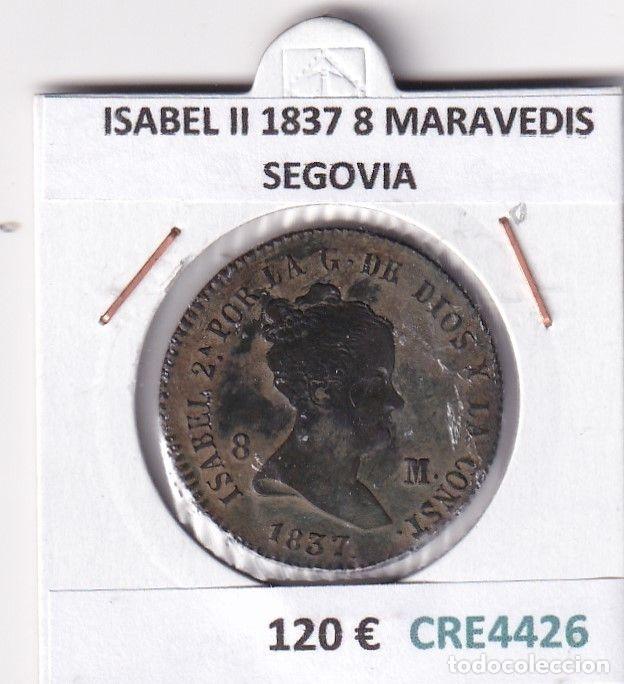 Monedas de Espa&ntilde;a: CRE4426 MONEDA ESPA&Ntilde;A ISABEL II 1837 8 MARAVEDIS SEGOVIA