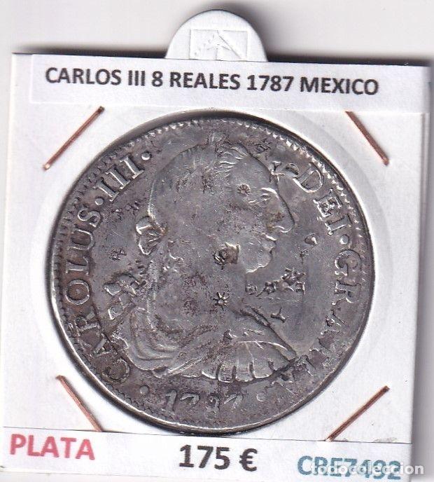 Coins of Spain: CRE7492 MONEDA ESPA&Ntilde;A CARLOS III 8 REALES 1787 MEXICO