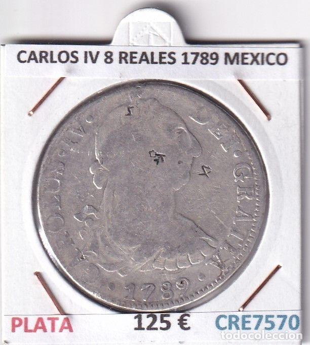 Moedas de Espanha: CRE7570 MONEDA ESPA&Ntilde;A CARLOS IV 8 REALES 1789 MEXICO