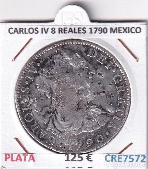 Moedas de Espanha: CRE7572 MONEDA ESPA&Ntilde;A CARLOS IV 8 REALES 1790 MEXICO