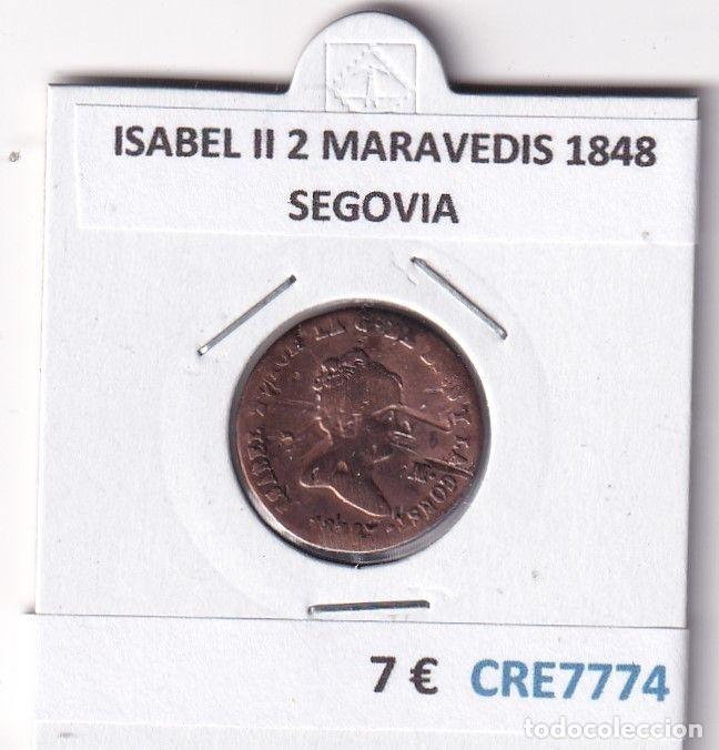 Monnaies d'Espagne: CRE7774 MONEDA ESPA&Ntilde;A ISABEL II 2 MARAVEDIS 1848 SEGOVIA