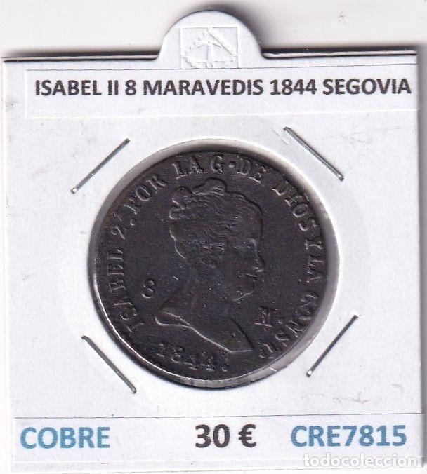 Monnaies d'Espagne: CRE7815 MONEDA ESPA&Ntilde;A ISABEL II 8 MARAVEDIS 1844 SEGOVIA COBRE