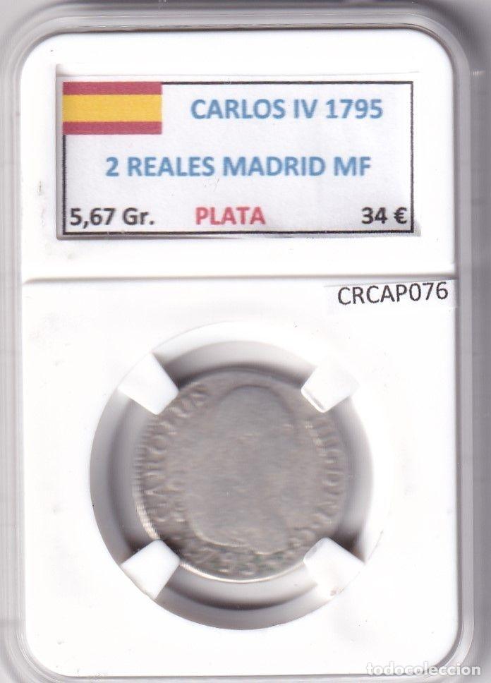 Moedas de Espanha: CRCAP076 MONEDA ESPA&Ntilde;A CARLOS IV 2 REALES 1795 MADRID MF PLATA