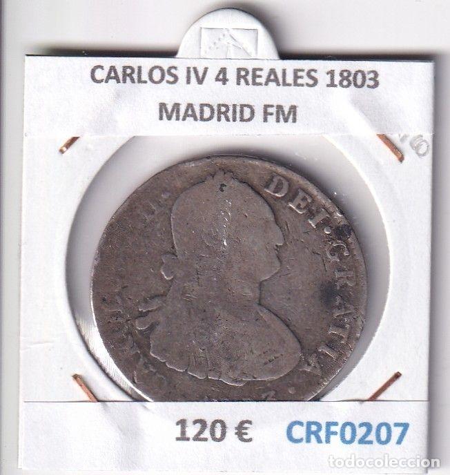 Moedas de Espanha: CRF0207 MONEDA ESPA&Ntilde;A CARLOS IV 4 REALES 1803 MADRID FM PLATA