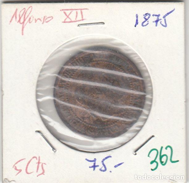Monnaies d'Espagne: CRE0362 MONEDA ESPA&Ntilde;A ALFONSO XII 5 CENTIMOS 1875
