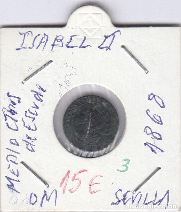Monnaies d'Espagne: CRE0003 MONEDA ESPA&Ntilde;A 0,5 CENTAVO ISABEL II 1868 SEVILLA