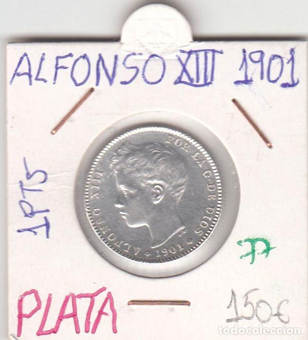 Monnaies d'Espagne: CRE0077 MONEDA ESPA&Ntilde;A 1 PESETA ALFONSO XIII 1901 PLATA