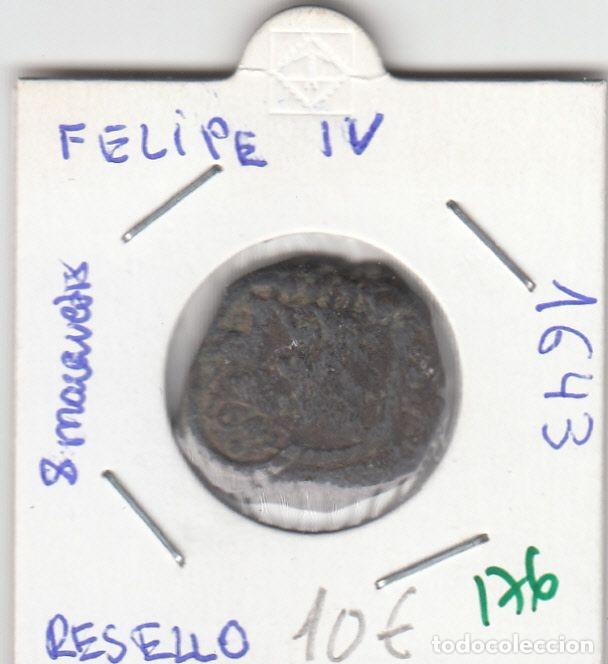 Monnaies d'Espagne: CRE0176 MONEDA ESPA&Ntilde;A FELIPE IV 8 MARAVEDIES 1643 RESELLO