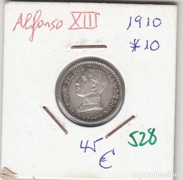 Monnaies d'Espagne: CRE0528 MONEDA ESPA&Ntilde;A ALFONSO XIII PLATA 50 CENTIMOS 1910 10