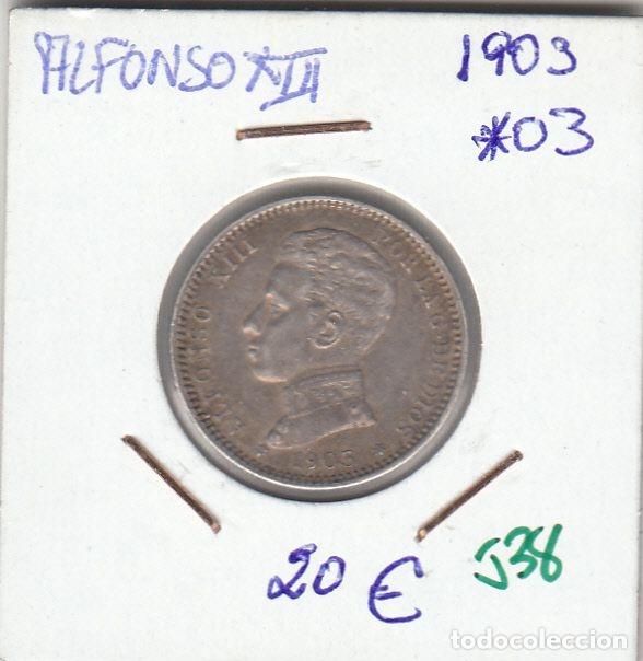 Monedas de Espa&ntilde;a: CRE0538 MONEDA ESPA&Ntilde;A ALFONSO XIII PLATA 1 PESETA 1903 03