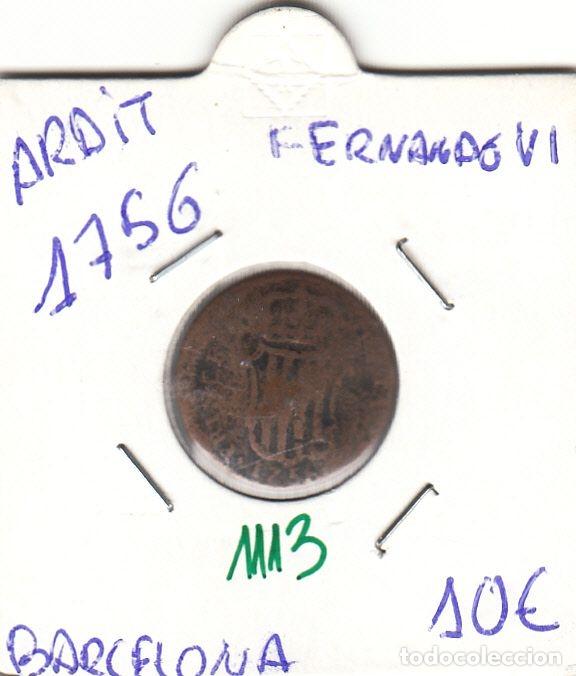 Monete da Spagna: CRE1113 MONEDA ESPA&Ntilde;A FELIPE IV ARDIT 1756 BARCELONA BC