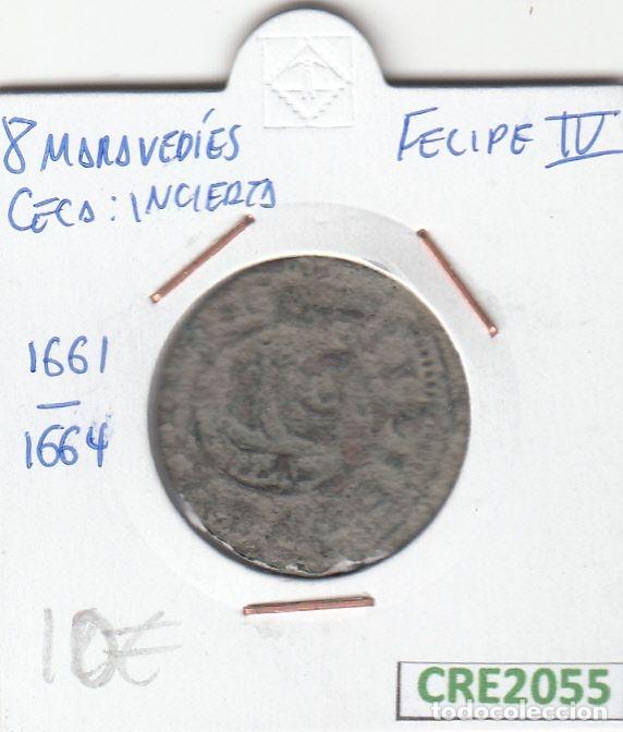 Monete da Spagna: CRE2055 MONEDA ESPA&Ntilde;A FELIPE IV 8 MARAVEDIS 1661-64 MC