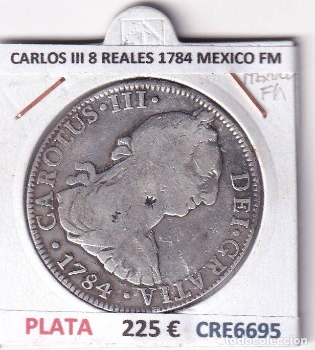 Monedas de Espa&ntilde;a: CRE6695 MONEDA ESPA&Ntilde;A CARLOS III 8 REALES 1784 MEXICO FM PLATA
