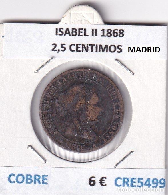 Monedas de Espa&ntilde;a: CRE5499 MONEDA ESPA&Ntilde;A ISABEL II 1868 2 1/2 CENTIMOS