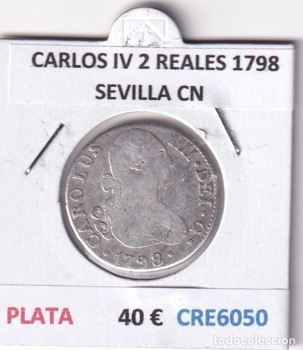 Monedas de Espa&ntilde;a: CRE6050 MONEDA ESPA&Ntilde;A CARLOS IV 2 REALES 1798 SEVILLA CN PLATA