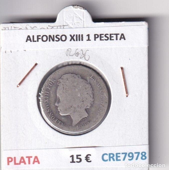 Monedas de Espa&ntilde;a: CRE7978 MONEDA ESPA&Ntilde;A ALFONSO XIII 1 PESETA PLATA