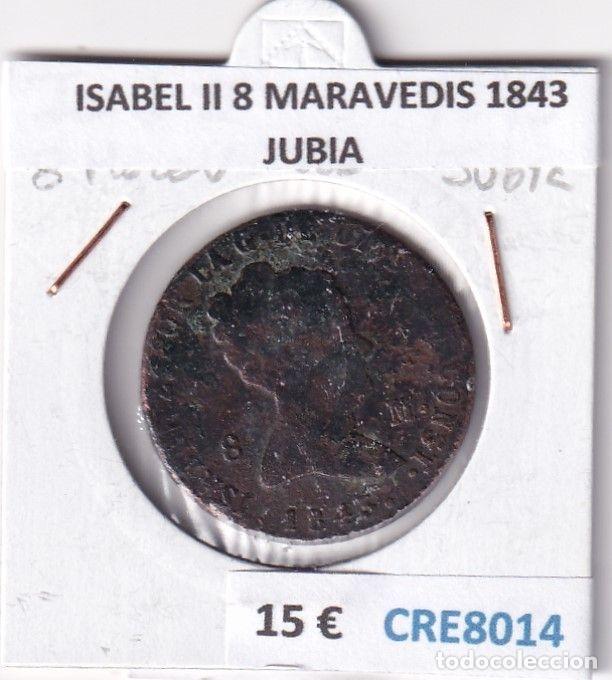 Monedas de Espa&ntilde;a: CRE8014 MONEDA ESPA&Ntilde;A ISABEL II 8 MARAVEDIS 1843 JUBIA