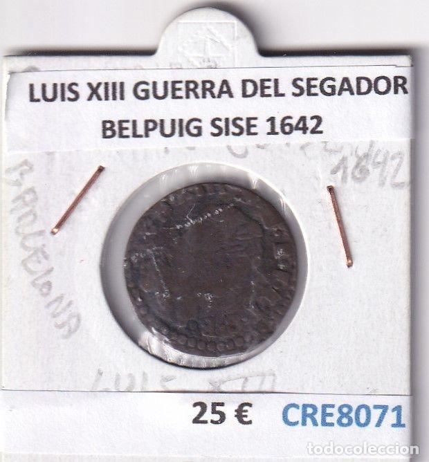 Monete da Spagna: CRE8071 MONEDA ESPA&Ntilde;A LUIS XIII GUERRA DEL SEGADOR BELPUIG SISE 1642