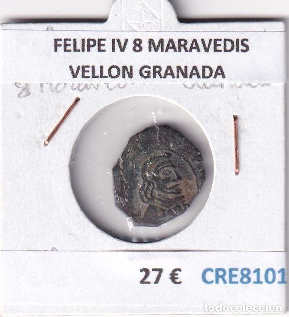 Monete da Spagna: CRE8101 MONEDA ESPA&Ntilde;A FELIPE IV 8 MARAVEDIS VELLON GRANADA