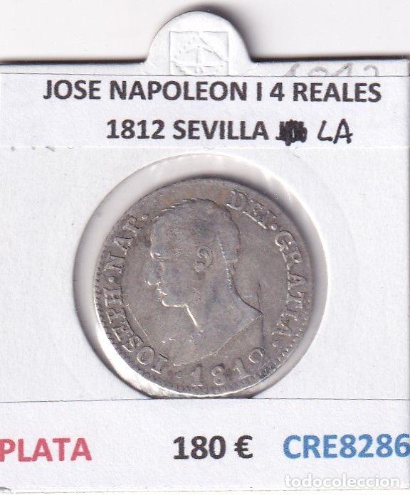 Coins of Spain: CRE8286 MONEDA ESPA&Ntilde;A JOSE NAPOLEON I 4 REALES 1812 SEVILLA LA PLATA