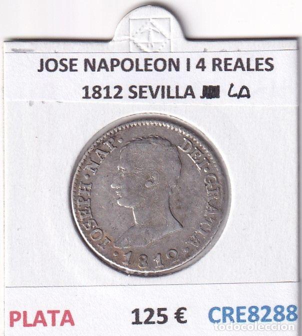 Coins of Spain: CRE8288 MONEDA ESPA&Ntilde;A JOSE NAPOLEON I 4 REALES 1812 SEVILLA LA PLATA