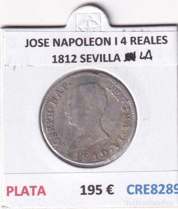 Coins of Spain: CRE8289 MONEDA ESPA&Ntilde;A JOSE NAPOLEON I 4 REALES 1812 SEVILLA LA PLATA