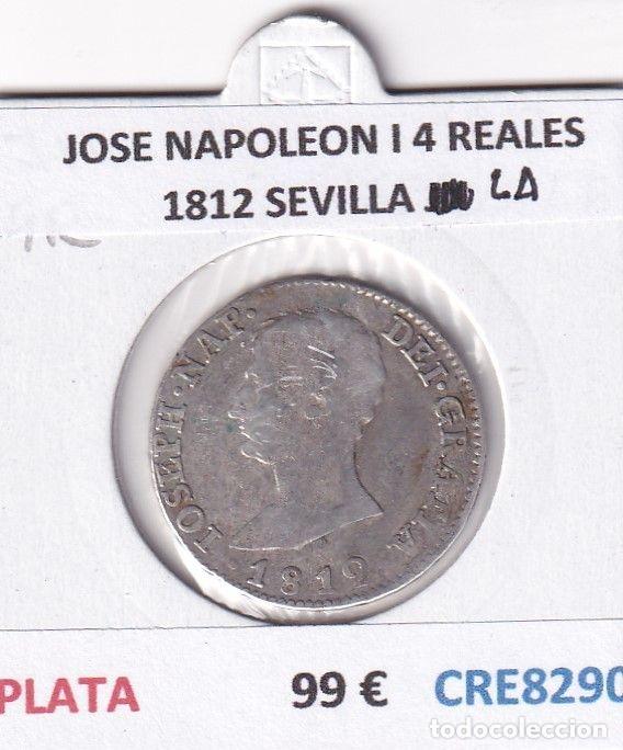 Coins of Spain: CRE8290 MONEDA ESPA&Ntilde;A JOSE NAPOLEON I 4 REALES 1812 SEVILLA LA PLATA