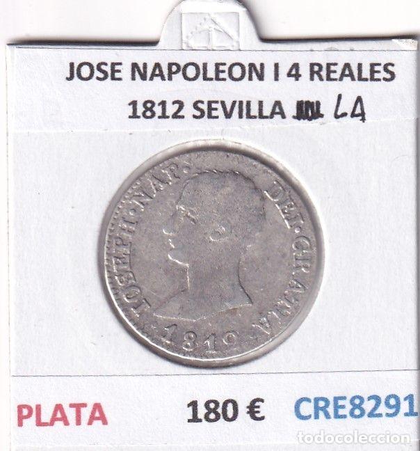 Coins of Spain: CRE8291 MONEDA ESPA&Ntilde;A JOSE NAPOLEON I 4 REALES 1812 SEVILLA LA PLATA