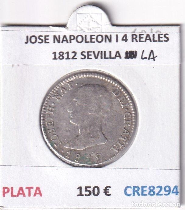 Coins of Spain: CRE8294 MONEDA ESPA&Ntilde;A JOSE NAPOLEON I 4 REALES 1812 SEVILLA LA PLATA