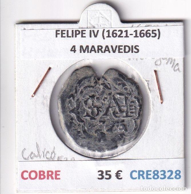 Monete da Spagna: CRE8328 MONEDA ESPA&Ntilde;A FELIPE IV (1621-1665) 4 MARAVEDIS COBRE