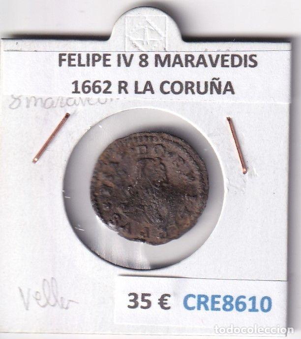 Monedas de Espa&ntilde;a: CRE8610 MONEDA ESPA&Ntilde;A FELIPE IV 8 MARAVEDIS 1661 Y MADRID