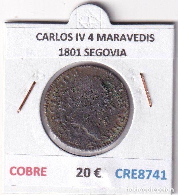 Monete da Spagna: CRE8741 MONEDA ESPA&Ntilde;A CARLOS IV 4 MARAVEDIS 1801 S COBRE