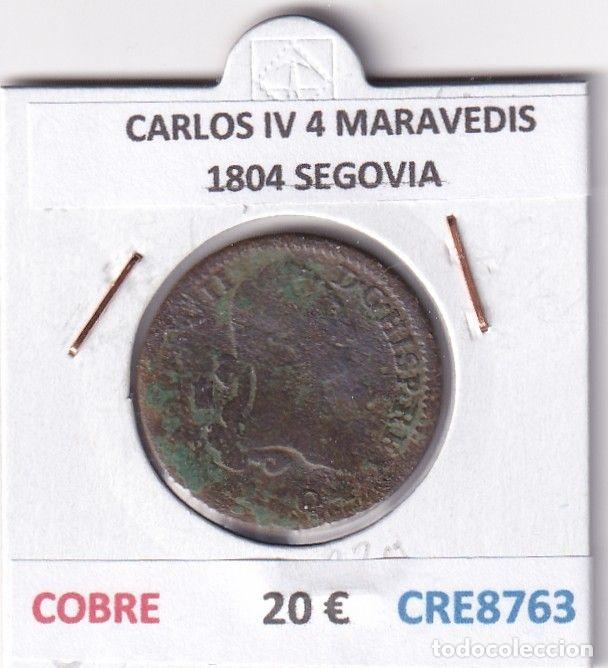 Monedas de Espa&ntilde;a: CRE8763 MONEDA ESPA&Ntilde;A CARLOS IV 4 MARAVEDIS 1804 S COBRE