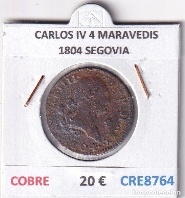 Monedas de Espa&ntilde;a: CRE8764 MONEDA ESPA&Ntilde;A CARLOS IV 4 MARAVEDIS 1804 S COBRE