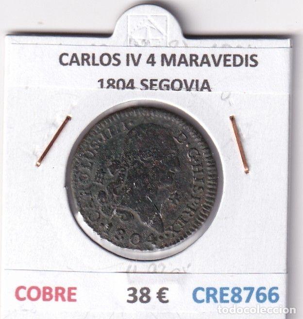 Monedas de Espa&ntilde;a: CRE8766 MONEDA ESPA&Ntilde;A CARLOS IV 4 MARAVEDIS 1804 S COBRE