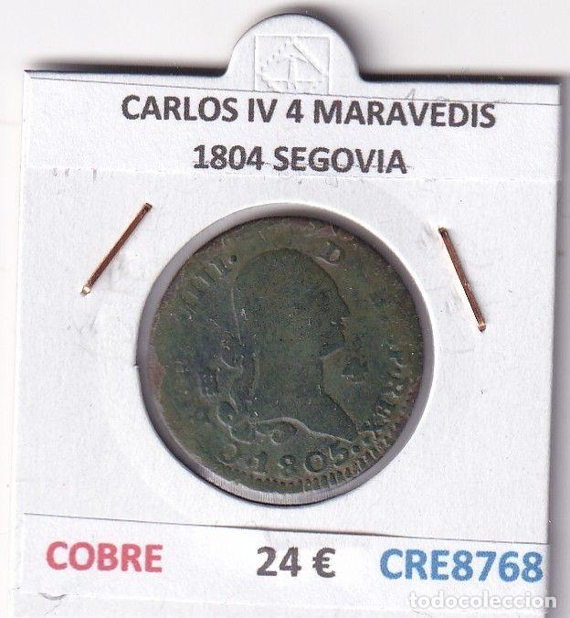 Monedas de Espa&ntilde;a: CRE8768 MONEDA ESPA&Ntilde;A CARLOS IV 4 MARAVEDIS 1804 S COBRE