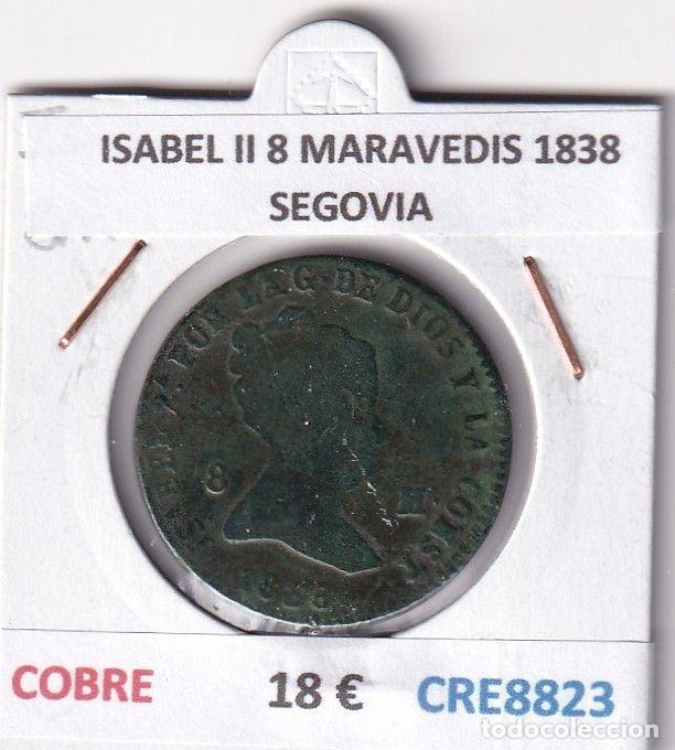 Monedas de Espa&ntilde;a: CRE8823 MONEDA ESPA&Ntilde;A ISABEL II 8 MARAVEDIS 1838 SEGOVIA COBRE