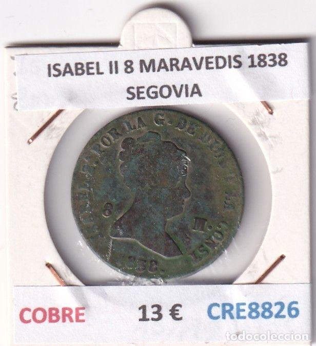 Monedas de Espa&ntilde;a: CRE8826 MONEDA ESPA&Ntilde;A ISABEL II 8 MARAVEDIS 1838 SEGOVIA COBRE