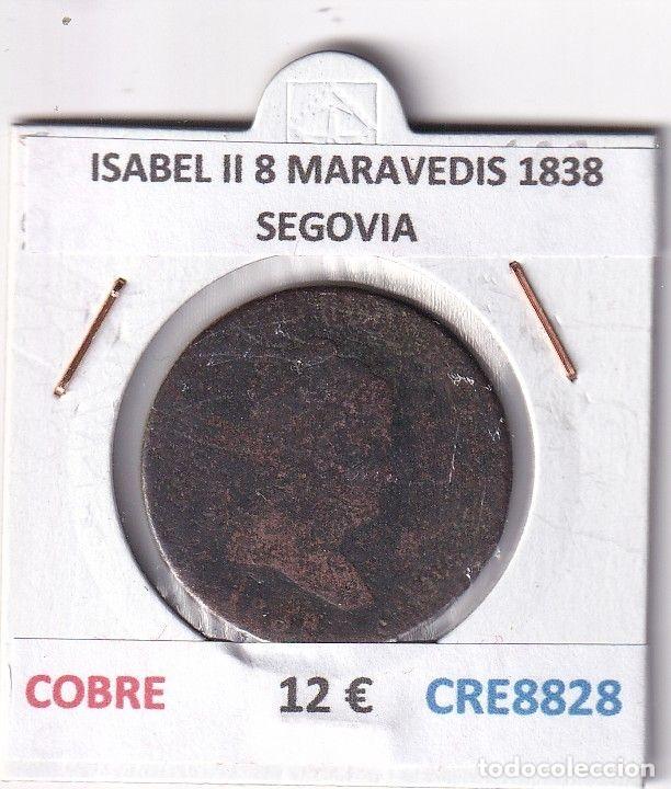 Monedas de Espa&ntilde;a: CRE8828 MONEDA ESPA&Ntilde;A ISABEL II 8 MARAVEDIS 1838 SEGOVIA COBRE