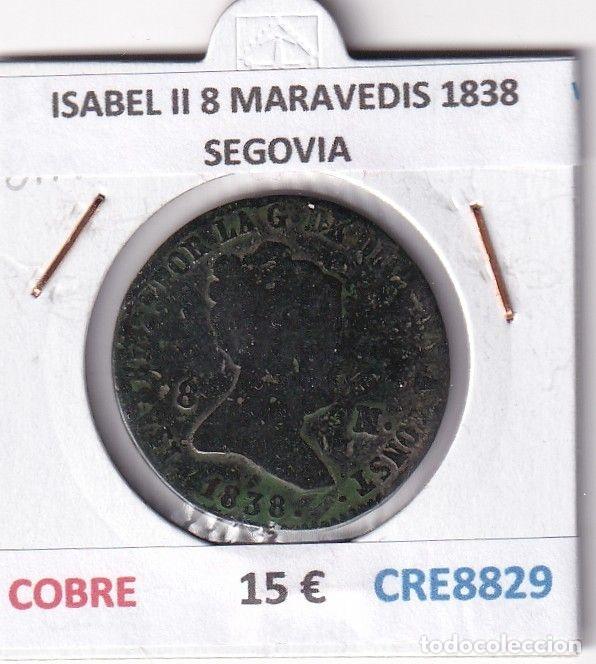 Monedas de Espa&ntilde;a: CRE8829 MONEDA ESPA&Ntilde;A ISABEL II 8 MARAVEDIS 1838 SEGOVIA COBRE