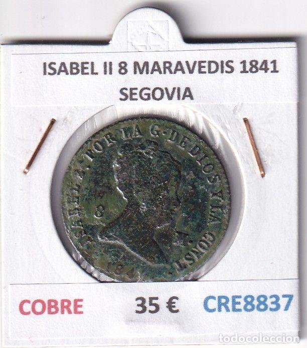 Monedas de Espa&ntilde;a: CRE8837 MONEDA ESPA&Ntilde;A ISABEL II 8 MARAVEDIS 1841 SEGOVIA COBRE